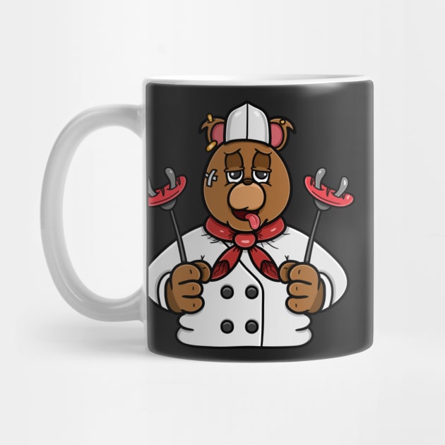 Bear Head Chef Cartoon by tedykurniawan12